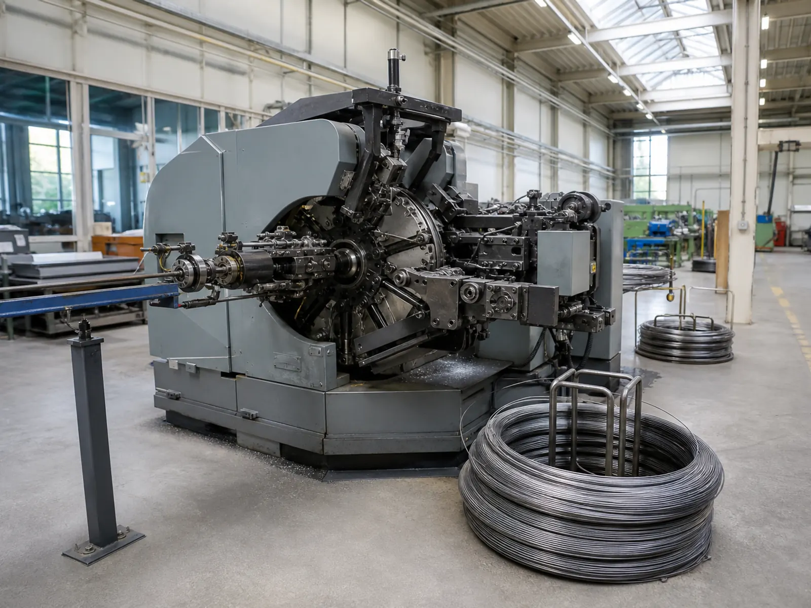 Headhunter PolyTALENT für Maschinenbau in Reutlingen Maschinenbau in Reutlingen: Drahtbearbeitungsmaschine in einer Produktionshalle in Neckar-Alb